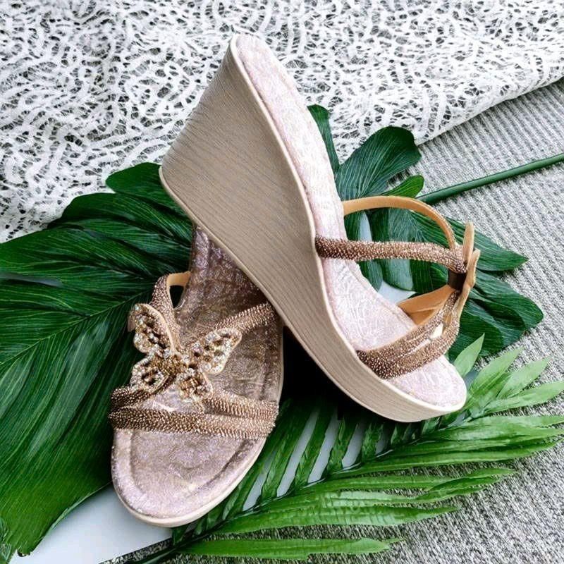 Dép Đế Xuồng Cao Gót (10cm) Nhẹ Nhàng Tiểu Thư - Ảnh 6