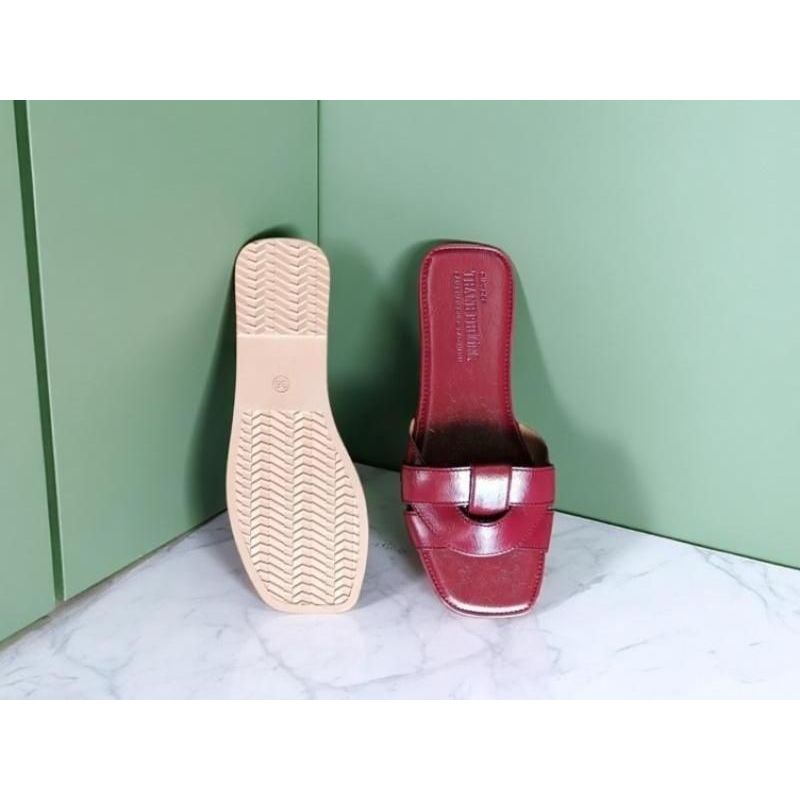 Dép bệt nữ Da PU - Đế chống trượt - Thiết kế nhẹ nhàng sang trọng - Phù hợp mọi trang phục - Ảnh 7